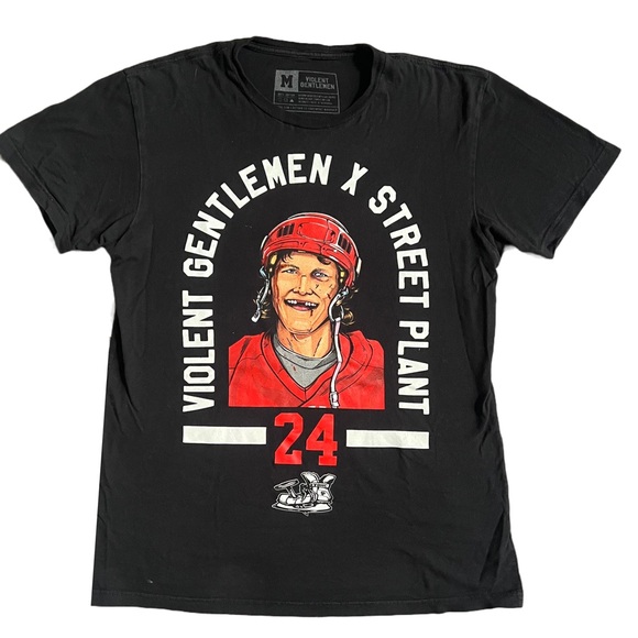 VIOLENT GENTLEMEN X STREET PLANT BLACK BOB PROBERT SHORT SLEEVE CREWNECK TSHIRT - Picture 1 of 5